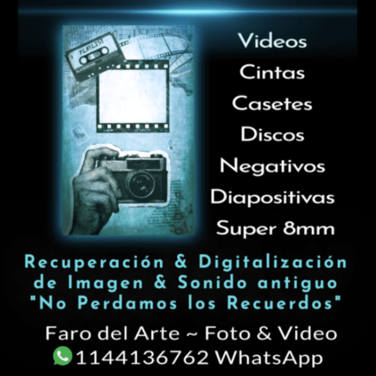 Realizamos recuperación y Digitalización profesional de todos los formatos antiguos de Imagen y Sonido a archivo digital...